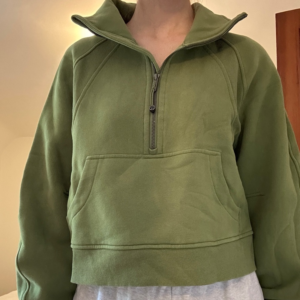 Lululemon Green Scuba Half Zip